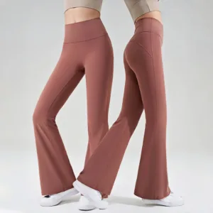 Naked Feeling High Waist Hip Lift Flared Pants Women Fashion Yoga Pants Gym Sports Fitness Pants Women's Micro Flared Trousers