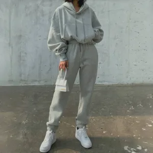 Hoodies Suit Women Autumn Winter Casual Tracksuit Fleece 2 Pieces Set Pullover Sports Sweatshirts Sweatpants Fashion Outfits